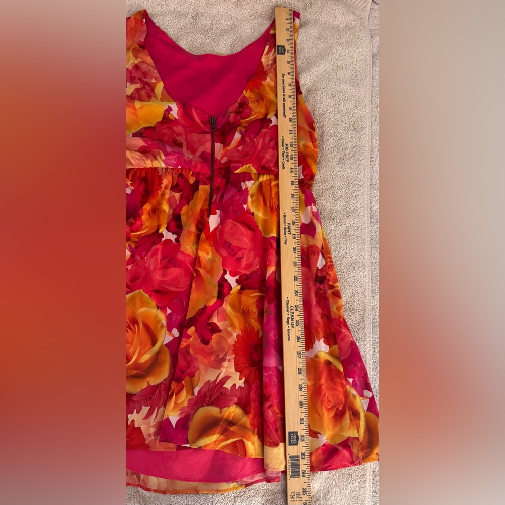 Alice + Olivia Silk Watercolor Pink Floral Sleeveless Spring/Summer Dress Small - Picture 13 of 16